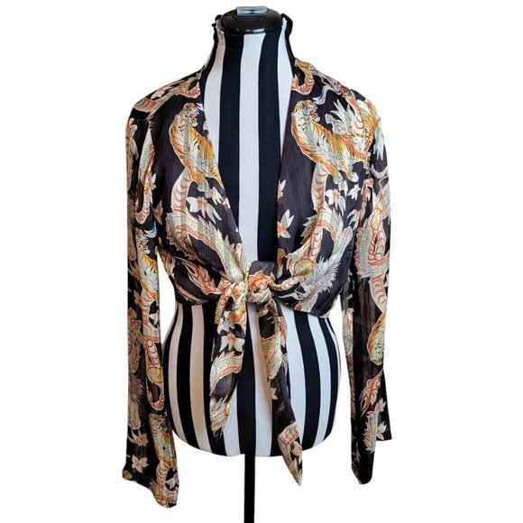 Urban Outfitters Tie Front Crop Top - New w Tags (Size M) - Picture 2 of 9